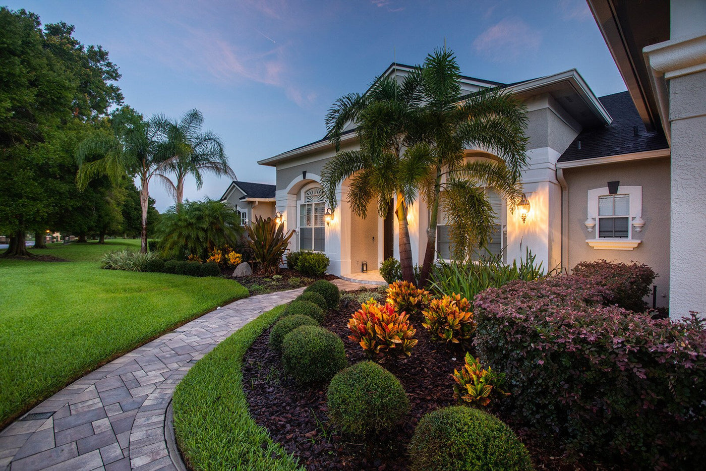 Structured tropical planting at a Viera property