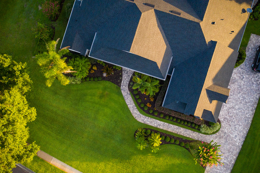 Refined landscape surrounding a Viera home